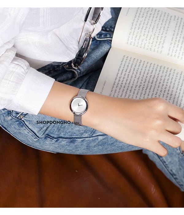 Calvin Klein Firm White Dial Silver Mesh Bracelet Watch for Women - K3N23126 Buy Now By Calvin Klein