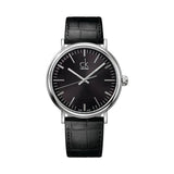 Calvin Klein Surround Black Dial Black Leather Strap Watch for Men - K3W211C1 Buy Now By Calvin Klein