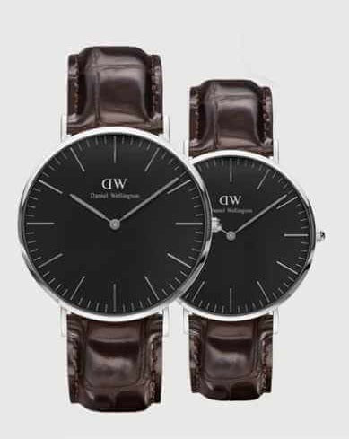Daniel Wellington Classic York Black Dial Brown Leather Strap Watch For Men - DW00100134 Buy Now By Daniel Wellington