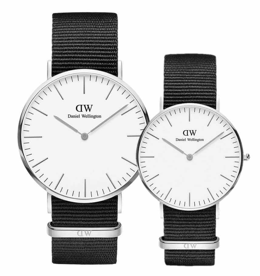 Daniel Wellington Classic Cornwall White Dial Black Nylon Strap Watch For Men - DW00100258 Buy Now By Daniel Wellington