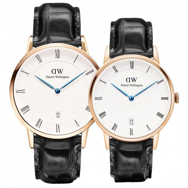 Daniel Wellington Dapper Reading White Dial Black Leather Strap Watch For Men - DW00100107 Buy Now By Daniel Wellington