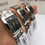 Emporio Armani Classic Black Dial Silver Stainless Steel Strap Watch For Men - AR0156 Buy Now By Emporio Armani