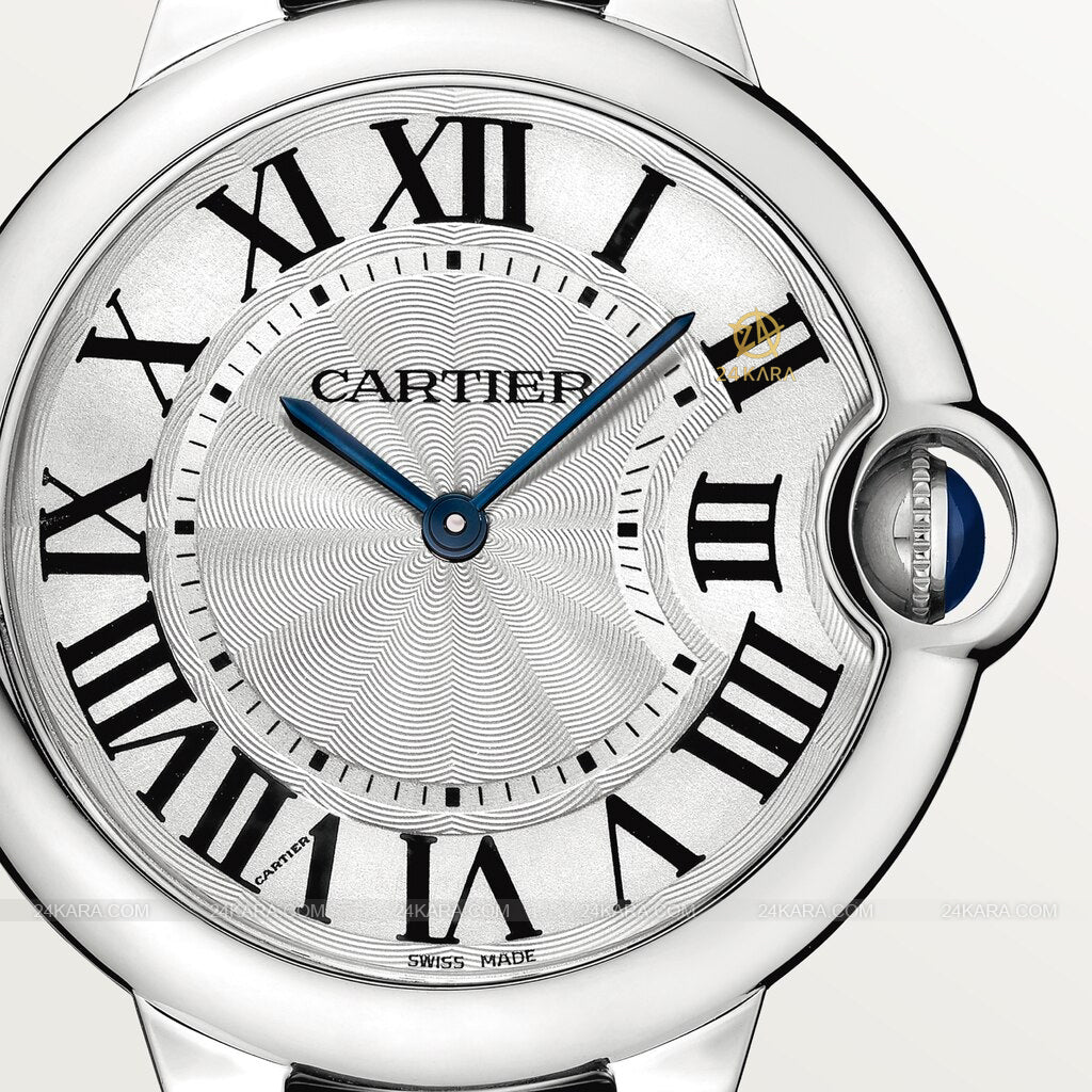 Cartier Ballon Bleu De Cartier Silver Dial Silver Steel Strap Watch for Women - W69011Z4 Buy Now By Cartier