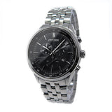 Citizen Eco Drive Chronograph Black Dial Silver Steel Strap Watch For Men - AT2140-55E Buy Now By Citizen