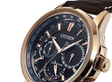 Citizen Eco Drive Calendrier Black Dial Brown Leather StrapWatch For Men - BU2023-12E Buy Now By Citizen