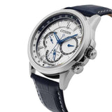 Citizen Eco Drive Calendrier White Dial Blue Leather Strap Watch For Men - BU2020-11A Buy Now By Citizen