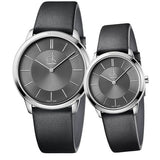 Calvin Klein Minimal Black Dial Black Leather Strap Watch for Men - K3M211C4 Buy Now By Calvin Klein