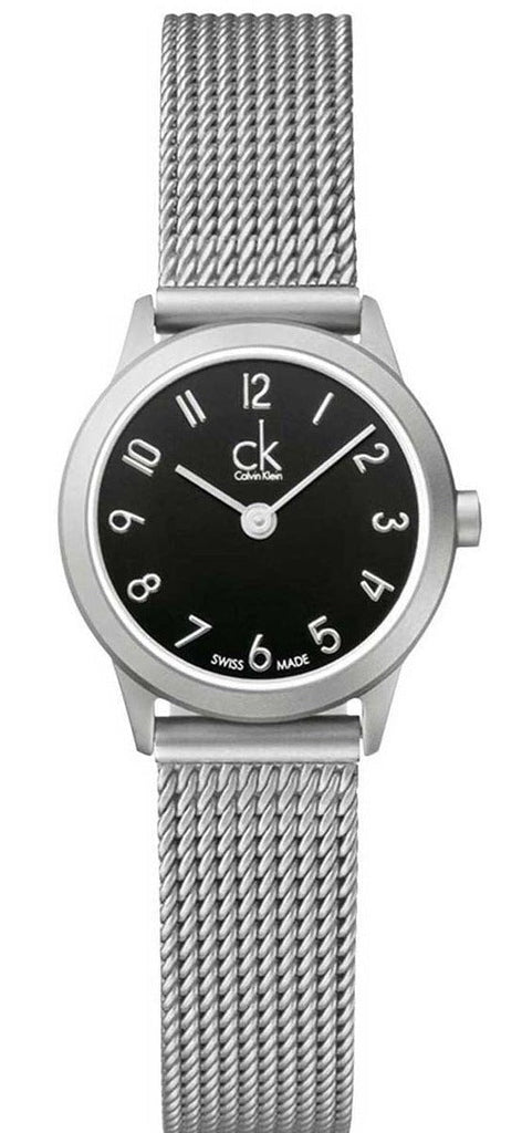 Calvin Klein Minimal Black Dial Silver Mesh Bracelet Watch for Women - K3M53151 Buy Now By Calvin Klein
