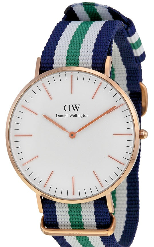 Daniel Wellington Classic Nottingham White Dial Two Tone NATO Strap Watch For Men - 0108DW Buy Now By Daniel Wellington
