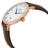 Daniel Wellington Dapper St Mawes White Dial Brown Leather Strap Watch For Men - DW00100083 Buy Now By Daniel Wellington