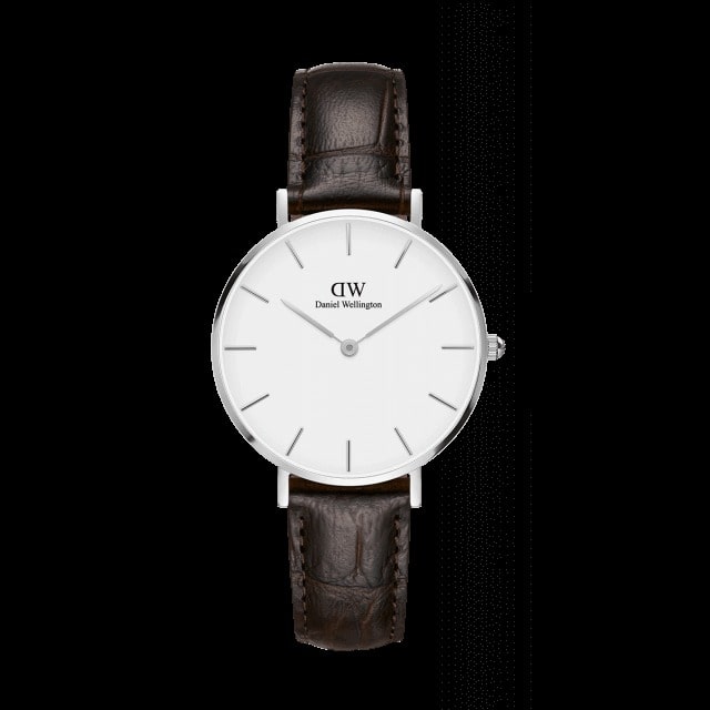 Daniel Wellington Classic Petite York White Dial Black Leather Strap Watch For Women - DW00100188 Buy Now By Daniel Wellington