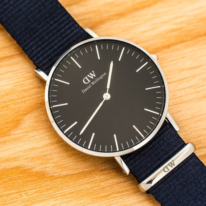 Daniel Wellington Classic Bayswater Black Dial Black NATO Strap Watch For Women - DW00100282 Buy Now By Daniel Wellington