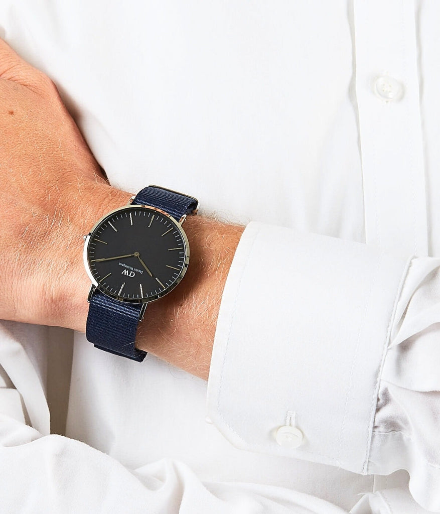 Daniel Wellington Classic Bayswater Black Dial Black NATO Strap Watch For Men - DW00100278 Buy Now By Daniel Wellington