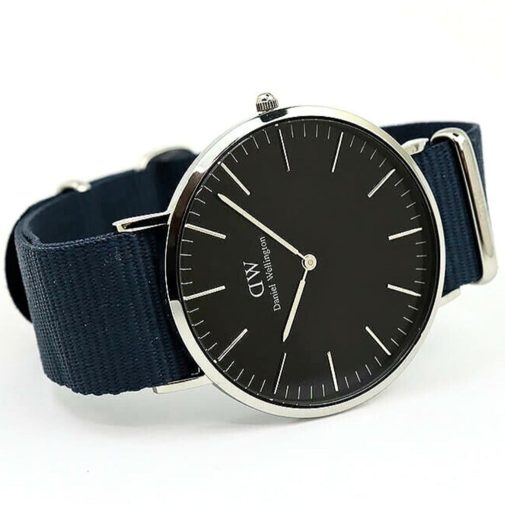 Daniel Wellington Classic Bayswater Black Dial Black NATO Strap Watch For Men - DW00100278 Buy Now By Daniel Wellington