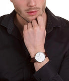 Daniel Wellington Classic Bristol Quartz White Dial Brown Leather Strap Watch For Men - DW00100023 Buy Now By Daniel Wellington