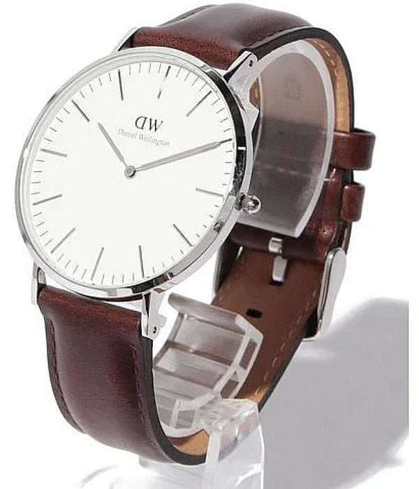 Daniel Wellington Classic Bristol Quartz White Dial Brown Leather Strap Watch For Men - DW00100023 Buy Now By Daniel Wellington