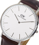 Daniel Wellington Classic Bristol Quartz White Dial Brown Leather Strap Watch For Men - DW00100023 Buy Now By Daniel Wellington