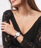 Daniel Wellington Classic Canterbury White Dial Two Tone NATO Strap Watch For Women - DW00100051 Buy Now By Daniel Wellington