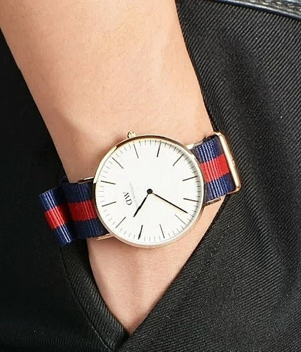 Daniel Wellington Classic Oxford White Dial Two Tone NATO Strap Watch For Men - DW00100001 Buy Now By Daniel Wellington