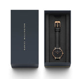 Daniel Wellington Petite Sheffield Black Dial Black Leather Strap Watch For Women - DW00100168 Buy Now By Daniel Wellington