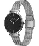 Daniel Wellington Classic Petite Sterling Black Dial Silver Mesh Bracelet Watch For Women - DW00100162 Buy Now By Daniel Wellington