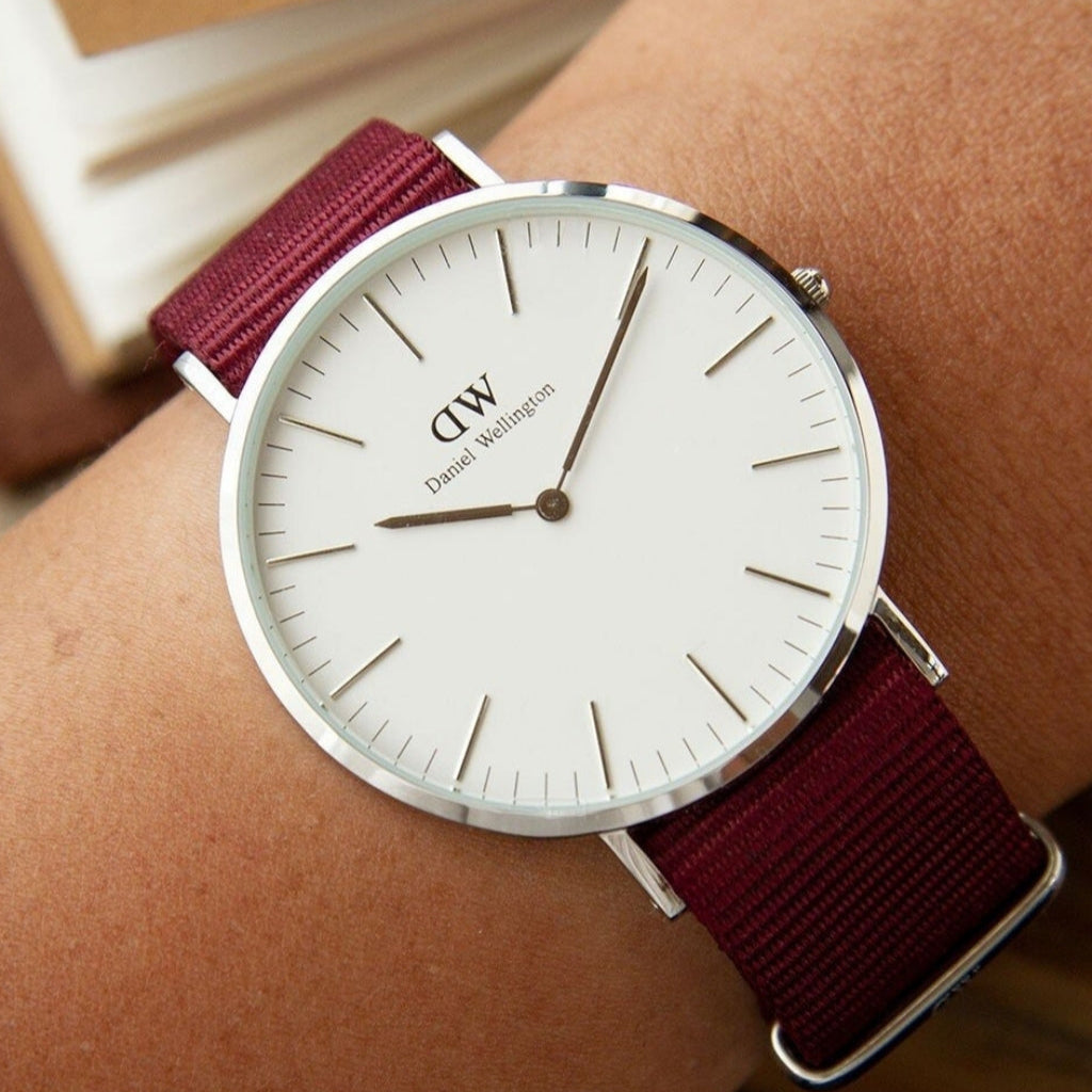 Daniel Wellington Classic Roselyn White Dial Red NATO Strap Watch For Women - DW00100268 Buy Now By Daniel Wellington