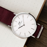 Daniel Wellington Classic Roselyn White Dial Red NATO Strap Watch For Women - DW00100268 Buy Now By Daniel Wellington