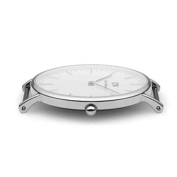 Daniel Wellington Classic Sheffield White Dial Black Leather Strap Watch For Women - DW00100053 Buy Now By Daniel Wellington