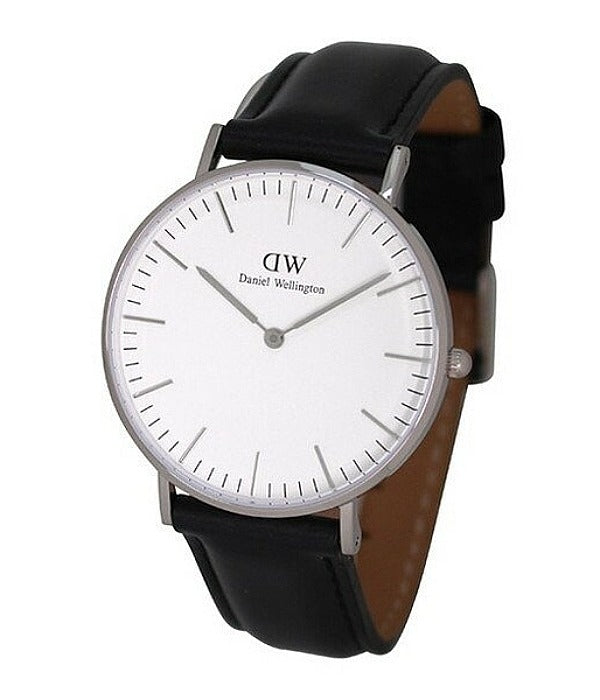 Daniel Wellington Classic Sheffield White Dial Black Leather Strap Watch For Women - DW00100053 Buy Now By Daniel Wellington