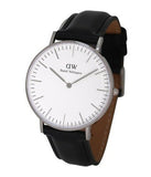 Daniel Wellington Classic Sheffield White Dial Black Leather Strap Watch For Women - DW00100053 Buy Now By Daniel Wellington