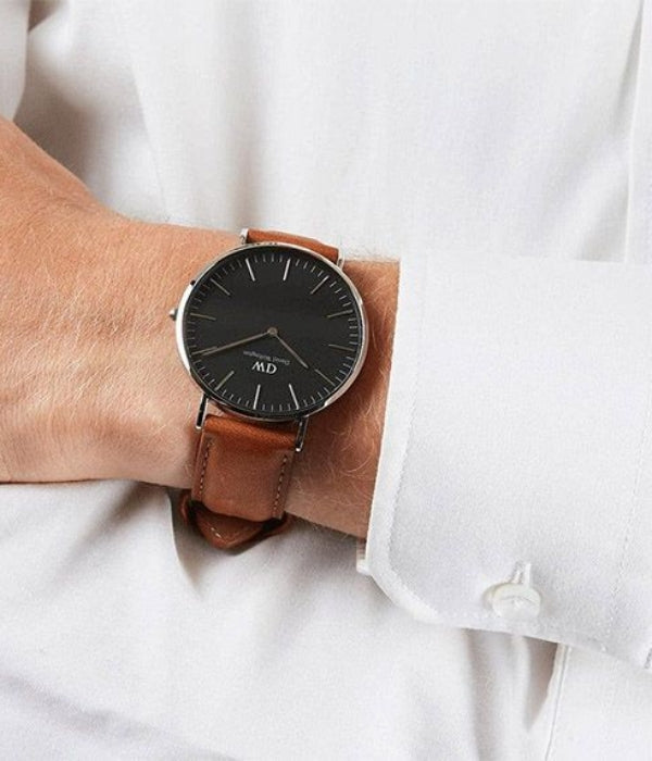 Daniel Wellington Classic St Mawes Black Dial Brown Leather Strap Watch For Men - DW00100130 Buy Now By Daniel Wellington