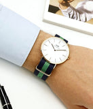 Daniel Wellington Classic Warwick White Dial Two Tone Nylon Strap Watch for Men - DW00100005 Buy Now By Daniel Wellington