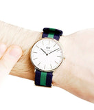 Daniel Wellington Classic Warwick White Dial Two Tone Nylon Strap Watch for Men - DW00100005 Buy Now By Daniel Wellington