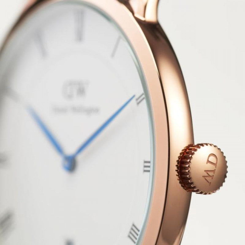 Daniel Wellington Dapper St Mawes White Dial Brown Leather Strap Watch For Men - DW00100083 Buy Now By Daniel Wellington