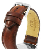 Daniel Wellington St Mawes White Dial Brown Leather Strap Watch For Men - DW00100052 Buy Now By Daniel Wellington