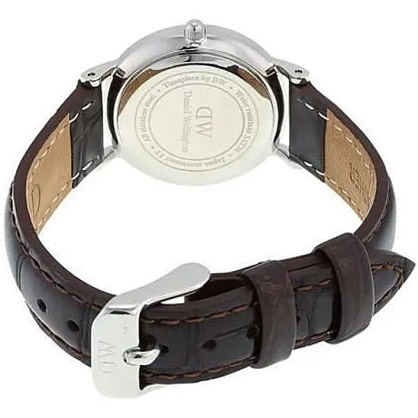 Daniel Wellington York White Dial Brown Leather Strap Watch For Women - DW00100069 Buy Now By Daniel Wellington