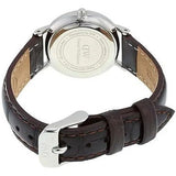Daniel Wellington York White Dial Brown Leather Strap Watch For Women - DW00100069 Buy Now By Daniel Wellington