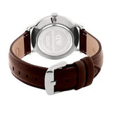 Daniel Wellington Dapper Bristol White Dial Brown Leather Strap Watch For Women - DW00100090 Buy Now By Daniel Wellington