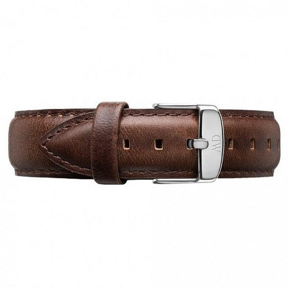 Daniel Wellington Dapper Bristol White Dial Brown Leather Strap Watch For Women - DW00100090 Buy Now By Daniel Wellington