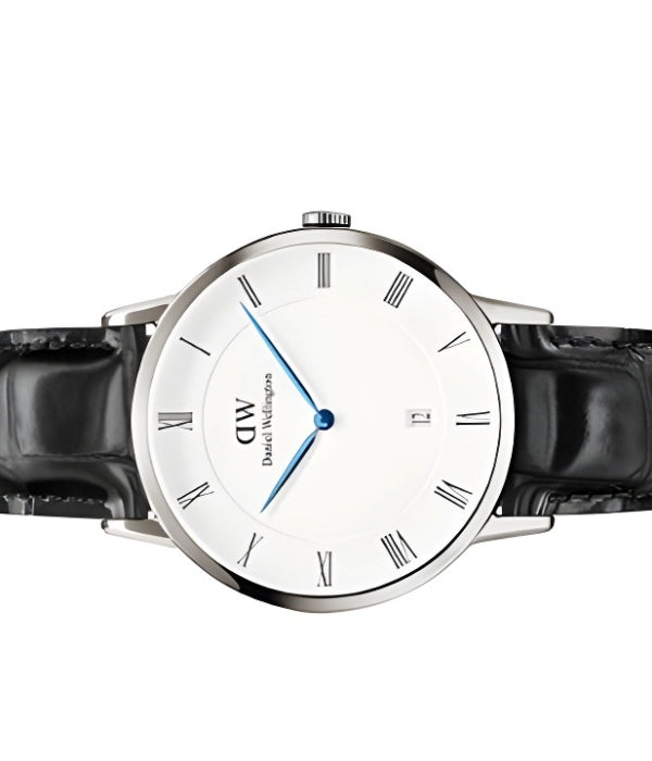 Daniel Wellington Dapper Reading White Dial Black Leather Strap Watch For Men - DW00100108 Buy Now By Daniel Wellington