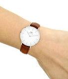 Daniel Wellington Classic Petite St Mawes White Dial Brown Leather Strap Watch For Women - DW00100187 Buy Now By Daniel Wellington