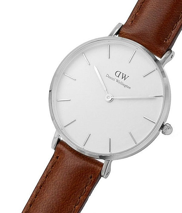 Daniel Wellington Classic Petite St Mawes White Dial Brown Leather Strap Watch For Women - DW00100187 Buy Now By Daniel Wellington