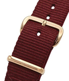 Daniel Wellington Classic Roselyn Black Dial Maroon Nylon Strap Watch For Women - DW00100273 Buy Now By Daniel Wellington