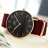 Daniel Wellington Classic Roselyn Black Dial Maroon Nylon Strap Watch For Women - DW00100273 Buy Now By Daniel Wellington