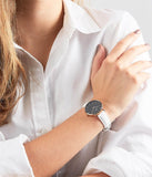 Daniel Wellington Classic Petite Bondi Black Dial White Leather Strap Watch For Women - DW00100283 Buy Now By Daniel Wellington