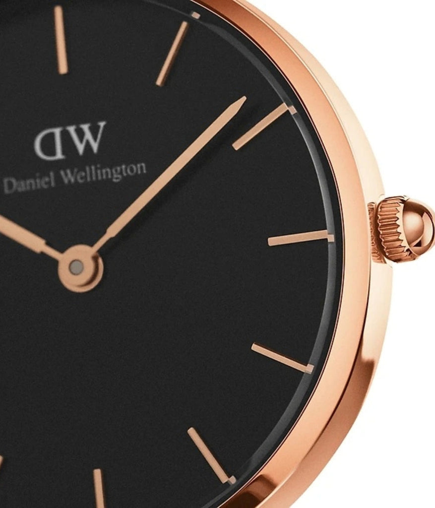 Daniel Wellington Classic Petite Bondi Black Dial White Leather Strap Watch For Women - DW00100285 Buy Now By Daniel Wellington