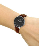 Daniel Wellington Classic Petite Bristol Black Dial Brown Leather Strap Watch For Women - DW00100177 Buy Now By Daniel Wellington