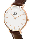 Daniel Wellington Classic Petite Bristol White Dial Brown Leather Strap Watch For Women - DW00100227 Buy Now By Daniel Wellington