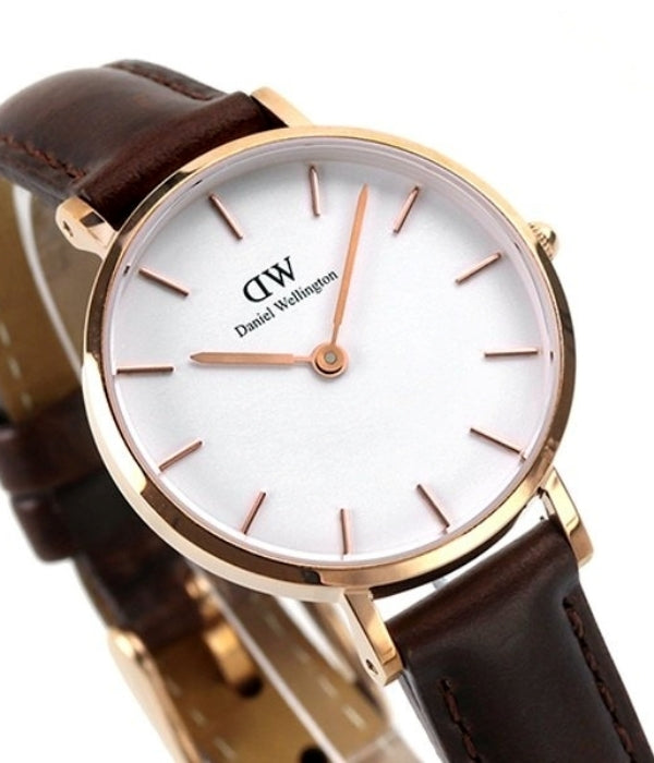 Daniel Wellington Classic Petite Bristol White Dial Brown Leather Strap Watch For Women - DW00100227 Buy Now By Daniel Wellington