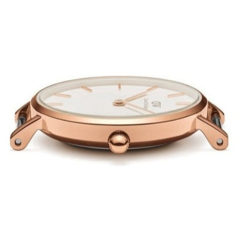 Daniel Wellington Classic Petite Bristol White Dial Brown Leather Strap Watch For Women - DW00100227 Buy Now By Daniel Wellington